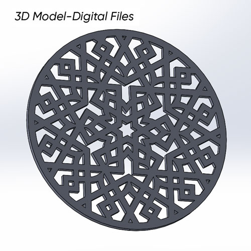 Oud Rosette-3dmodel (Digital Download)
